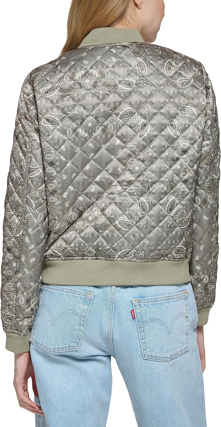 Levi's Women's Diamond Quilted Bomber Jacket With Front Pockets - Regular & Plus Sizes