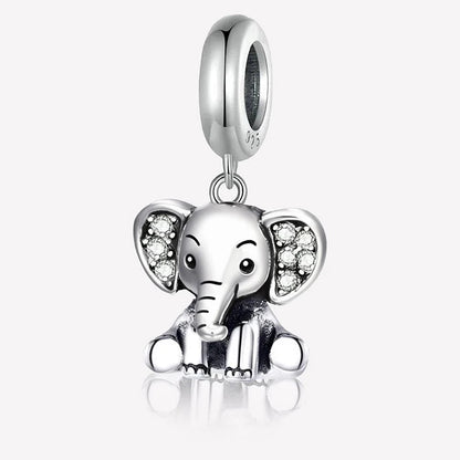 925 Silver Plated Elephant Moon Perfume Heart Firefly Beads Diy Bracelet Necklace Making Gift Of High Quality Fashion Jewelry - 7DAY'S