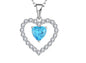 925 Sterling Silver Rhodium 1.1mm Cable Chain Lobster Clasp 0.05ct Diamond Open Love Heart Necklace 18 Inch Jewelry Gifts for Women - 7DAY'S