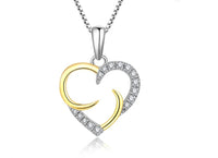 925 Sterling Silver Rhodium 1.1mm Cable Chain Lobster Clasp 0.05ct Diamond Open Love Heart Necklace 18 Inch Jewelry Gifts for Women - 7DAY'S