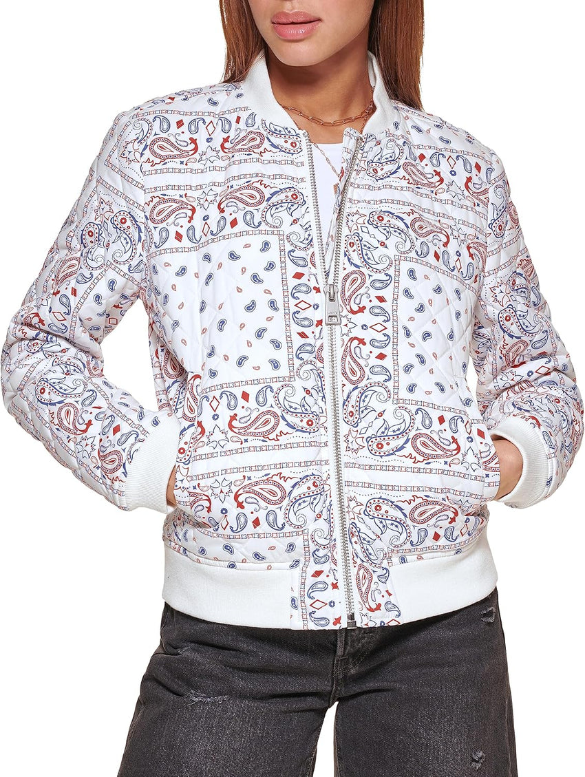 Levi's Women's Diamond Quilted Bomber Jacket With Front Pockets - Regular & Plus Sizes