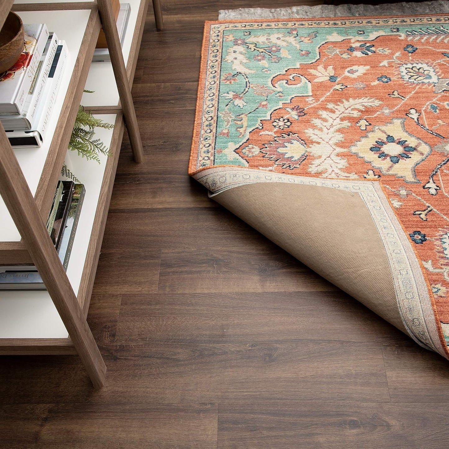 Mohawk Home 8' x 10' Non Slip Grip Rug Pad 1/4" Thick Dual Surface Felt Cushion + Rubber Gripper - Safe for All Floors