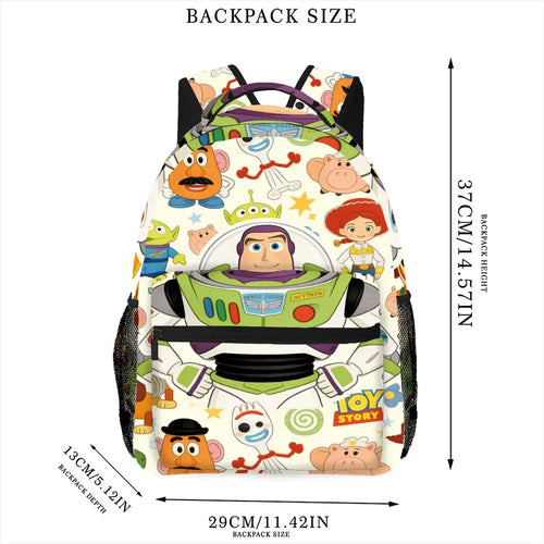 Disney Toy Story Woody Buzz Lightyear Backpack, Casual Bag, Large Capacity, High-Quality Gift, Personalized Daily Use