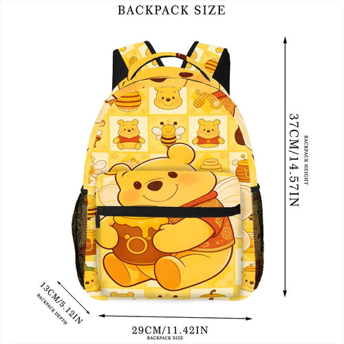 Disney Winnie the Pooh Backpack, Casual Bag, Large Capacity, High-Quality Gift, Personalized Daily Use