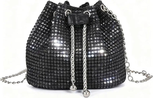 Elegant Evening Bags Womens Fashion Rhinestone Clutch Backpack Sparkly Shoulder Bag for Ladies Party Travel