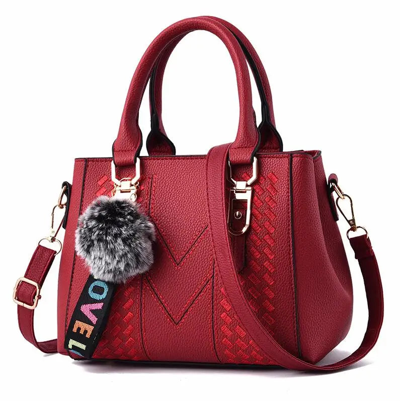 Yogodlns Embroidery Messenger Bag for Women Leather Satchel - Embroidered Design