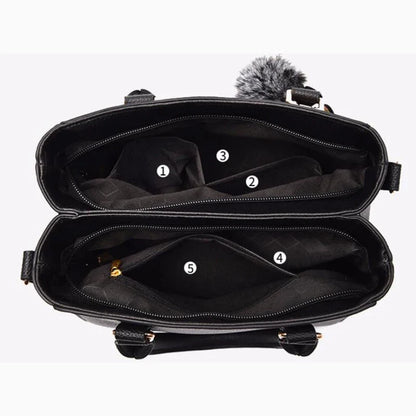 Yogodlns Embroidery Messenger Bag for Women Leather Satchel - Embroidered Design