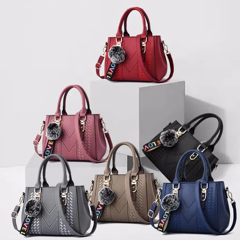 Yogodlns Embroidery Messenger Bag for Women Leather Satchel - Embroidered Design