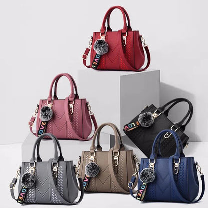 Yogodlns Embroidery Messenger Bag for Women Leather Satchel - Embroidered Design