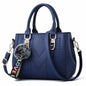 Yogodlns Embroidery Messenger Bag for Women Leather Satchel - Embroidered Design
