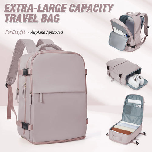 Lightweight Unisex Travel Backpack Functional Design Shoe Compartment Bags- Multi-Functional Laptop Backpack for, Hiking, School