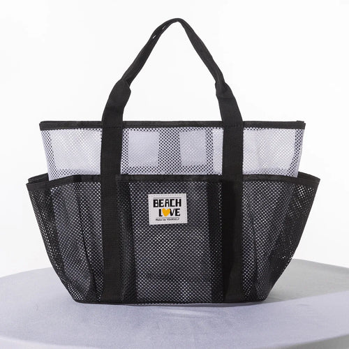 Outdoor Travel, Sports, Yoga, Beach Mesh Bag, Tote Swimming Bag, Large-capacity Shower and Toiletries Storage Bag