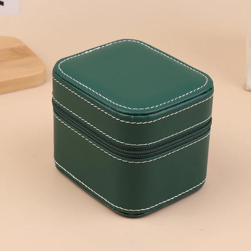 Advanced PU Leather Car Line Watch Box Business Pocket Watch Portable Zipper Fashion Single Watch Packaging Storage Box
