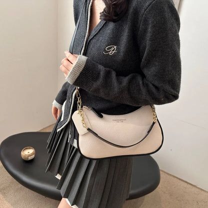 Yogodlns Crossbody Bag For Women - Adjustable Strap Crescent Shoulder PU Leather Zipper Closure