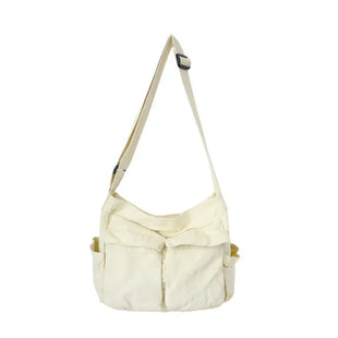 Workwear Canvas Shoulder Bag Large Capacity Retro Messenger Bag New Student Class Messenger Bag
