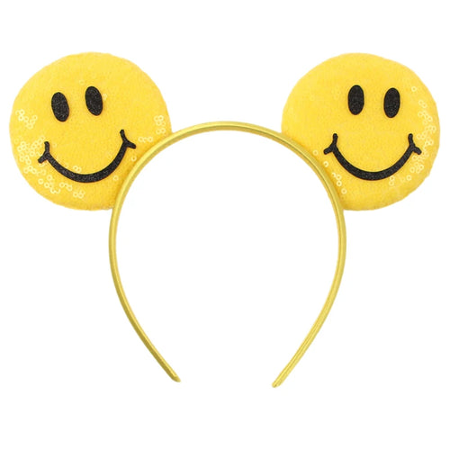 Disney Festival Party Cosplay Mouse Ears Headband 3.3" Ears Glitter Hairband Without Bow For Boys DIY Cartoon Hair Accessories