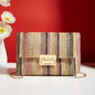 Yogodlns Knitted Straw Crossbody Bag For Women With Chain Strap Day To Night - Versatile Day To Night Use