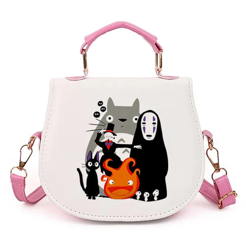 Cute Totoro Print Crossbody Bag Women PU Leather Handbag Casual Shoulder Bag For Shopping Daily Use & Perfect Gift For Anime Fan