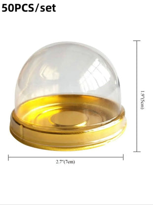 50pcs  plastic cake boxes, party supplies gift packaging boxes, used for weddings, birthdays, desserts, baking decorations