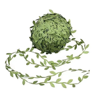 20M Leaf Ribbon Eucalyptus for Crafts Garland Wedding Arch Vine Decorative Wreath Accessory Wedding Wall Crafts Party Decoration