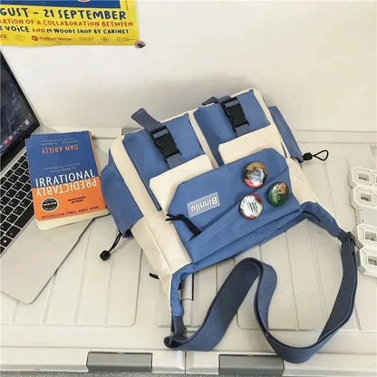 YIYUEQIANLI Harajuku Nylon Crossbody Bag For Men And Women - Durable Everyday Messenger Bag