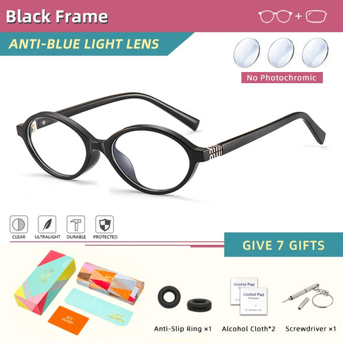 CLLOIO Hot Selling Retro Prescription Reading Glasses Women Oval Small Frame Photochromic Glasses Myopia Polarized Sunglasses