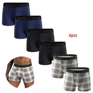 6pcs Pack Cotton Boxer Briefs Men shorts Panties Underwear For Man Brand And Underpants Homme Luxury BoxerShorts Box Slip Box