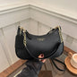 Yogodlns Crossbody Bag For Women - Adjustable Strap Crescent Shoulder PU Leather Zipper Closure