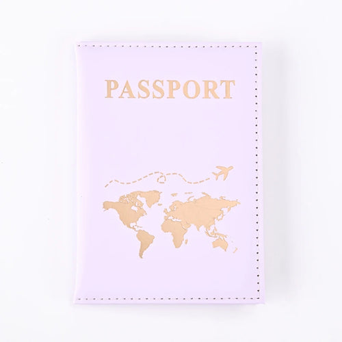 Fashion Passport Protective Cover World Pattern Travel Passport Holder Wallet Gift PU Leather Card Case Cover Unisex Storage Bag