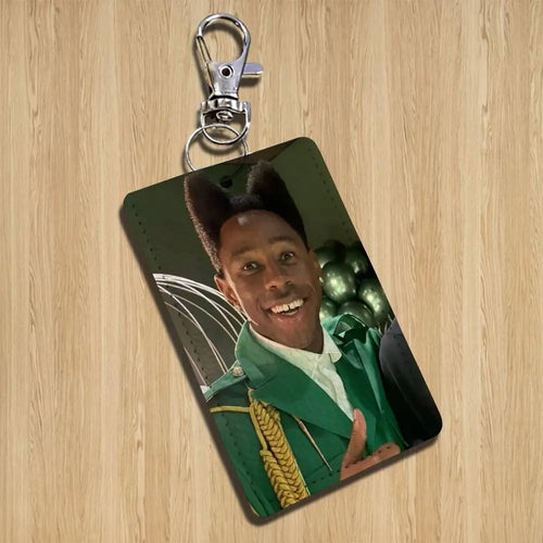 Funny Creator T-Tyler meme Cartoon Singer Anime Card Keychain Fashion Pendant Bag ID Door Card Case Bus Card Cute Adult
