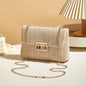Yogodlns Knitted Straw Crossbody Bag For Women With Chain Strap Day To Night - Versatile Day To Night Use