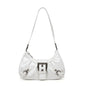 Dawndesslo Y2K Retro Pleated Hobo Shoulder Bag - Saddle-Style PU Leather for Travel and Everyday Use