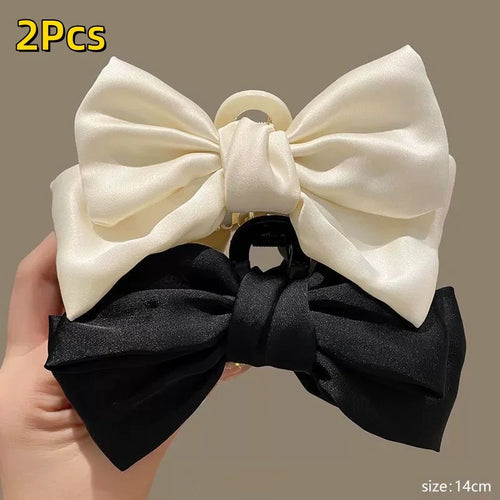 Large Bowknot Hair Clips for Women'S Headwear Suitable Daily Wear Hair Claw Clip Fashion Ponytail Shark Clip Hair Accessories