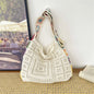 Dawndesslo Boho Crochet Bag Floral Knitted Handbag With Large Capacity