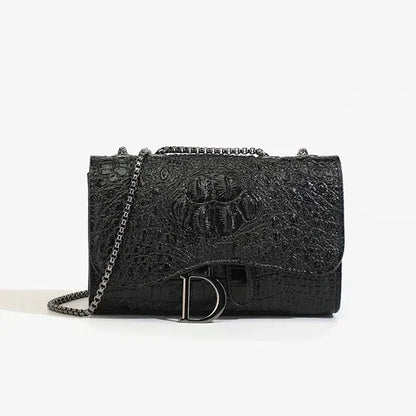 Women Sequined Chain Crossbody Bag With PU Leather - Chain Strap