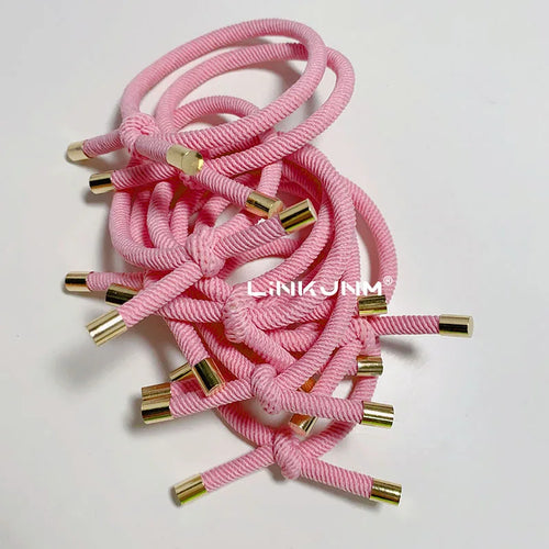 10PCS Women Elastic Hair Rubber Bands High Quality Girls Hair Bands Hair Scrunchies Gold Plated  Hair Accessories Hair Gum/Tie