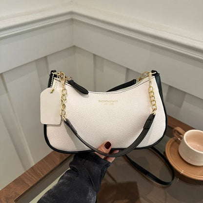 Yogodlns Crossbody Bag For Women - Adjustable Strap Crescent Shoulder PU Leather Zipper Closure