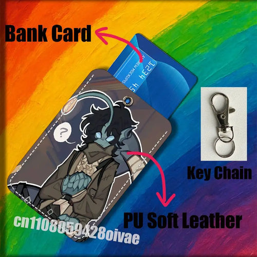 P-Pressure Sebastian Solace For ID Clips Credit Bank Bag Bus Meal Card Holder Cover Pocket Ornament Keychain