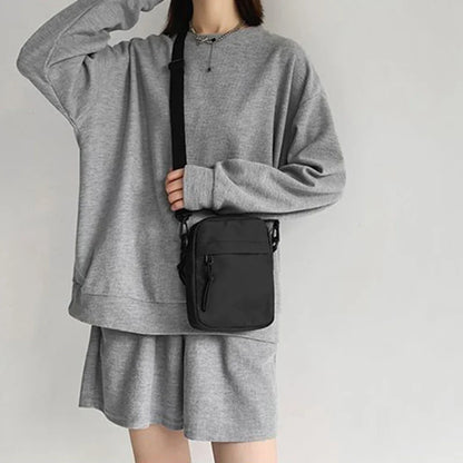 Unbranded Unisex Single Shoulder Crossbody Bag - Lightweight Nylon Construction For Everyday Use