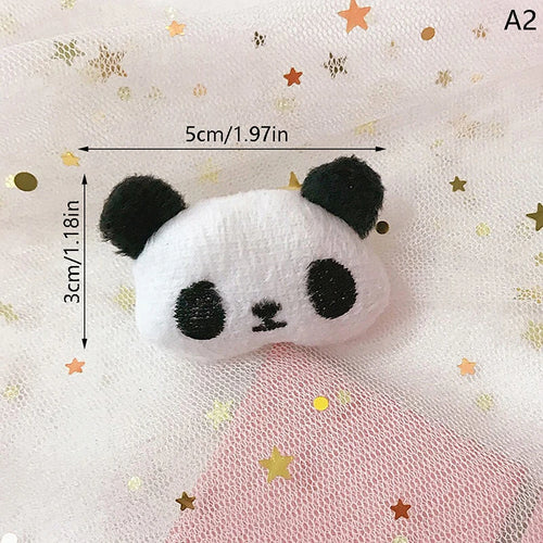 Cute Cartoon Plush Panda Hair Clip Elastic Hair Ring For Women Girl Animal Shape Tie Clip Hair Accessories