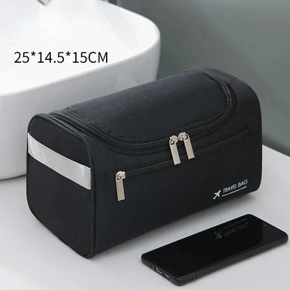 PU Leather Toiletry Bag For Men And Women Dopp Kit Hanging Travel Case Large Cosmetic Bag