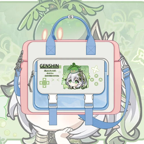 Genshin Impact Cosplay Xiao Wanderer Wanderer Tartaglia Zhongli Raiden Shogun 42x36x9cm Cartoon Bag Student Handbag Backpack
