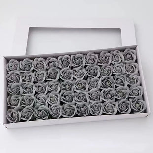 50pcs/lot Artificial Flower Roses Heads Dia4.5cm Beauty Wedding Valentine's Day Gift Roses Bouquet Home Party Decoration Flowers