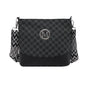 Women's Crossbody Bag With M Badge Multi Pocket Design Adjustable Shoulder Strap
