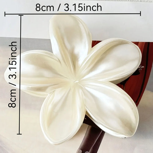1pc Acrylic Flower Hair Claw, Elegant & Chic, Large Size, Floral Design, Versatile Hair Accessory for Half-Up Hairstyles