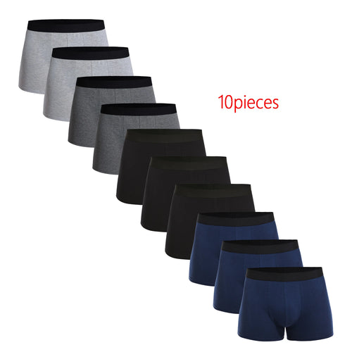 10pcs Pack Cotton Boxers Shorts Mens Underwear for male Briefs Sexy Underpants Slip Breathable Boxing Panties hot Sexis Basic