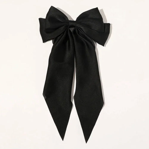 Women Girl Large Bow Hairpin Korean Headbands for Women Big Bowknot Barrettes Wedding Solid Color Ponytail Clip Hair Accessories