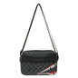 Unbranded Shark Mouth Crossbody Bag With Coin Purse And Phone Pocket - Durable Split Leather And Soft Polyester Lining