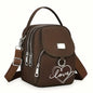 Heart Love Print Shoulder Bag - Compact Crossbody With Adjustable Strap And Ample Capacity