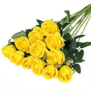 12pcs Realistic Artificial Rose Bouquet for Weddings, Birthdays, and More for Floral Arrangements and Home Decor